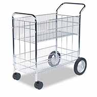 Chrome Wire Mail Cart